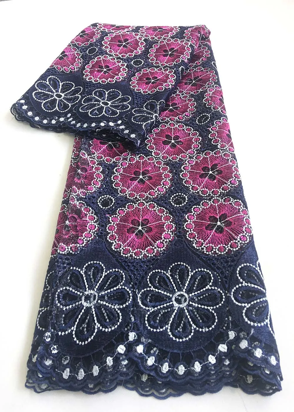 Темно-синие африканские сетчатые материалы для бритья французская кружевная