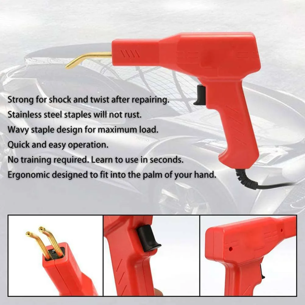 

110V 50 / 60HZ 50W Car Hot Stapler Machine Handy Plastic Welder Garage Tools Repairing Kits For Broken Bumpers, Headlights