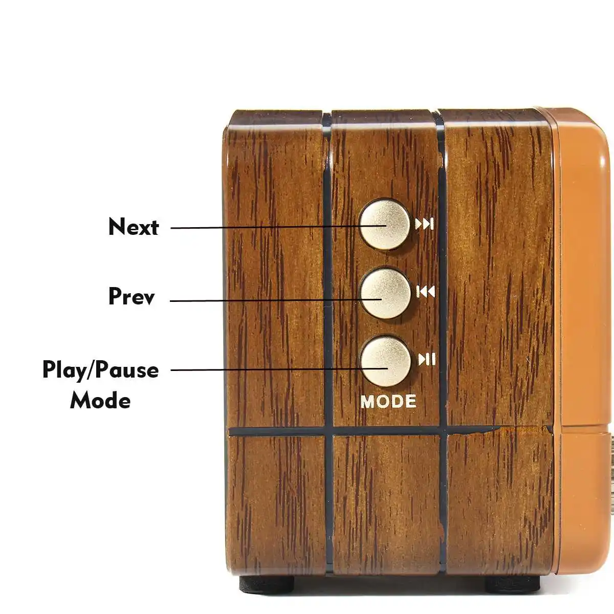 KINCO ретро дерево зерна Мини FM AM SW антенна радио приемник портативный динамик