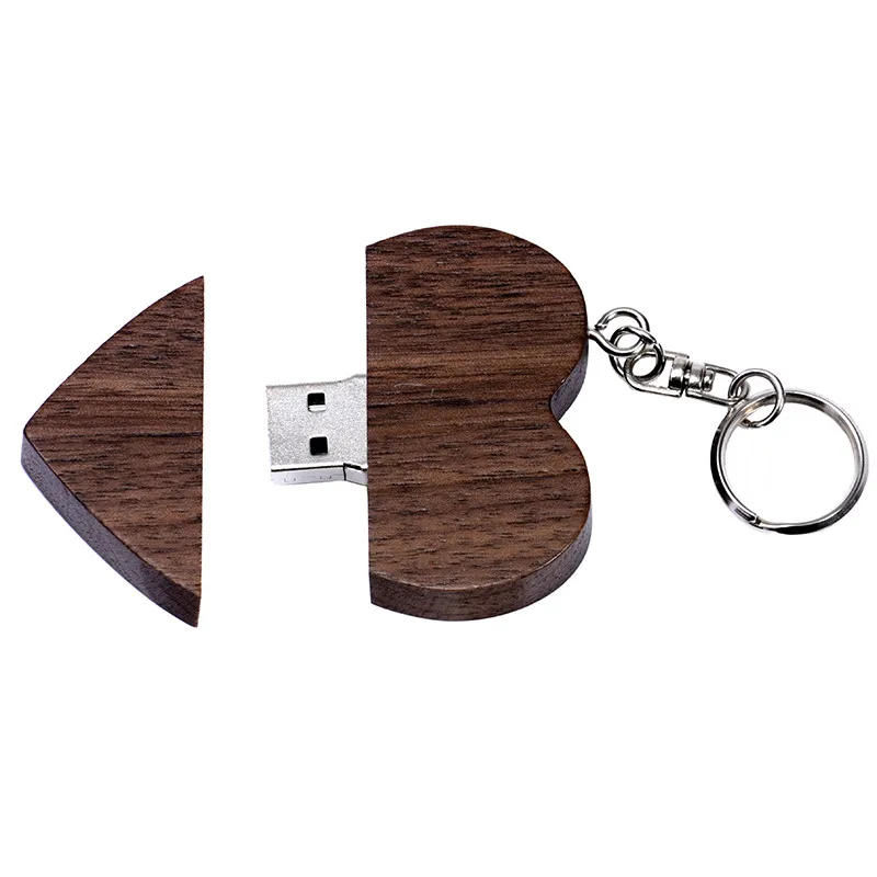 JASTER(более 10 шт. бесплатный логотип) Usb накопитель 8 ГБ 16 ГБ 32 ГБ 64 Гб Usb флеш-накопитель карта памяти Флешка дерево Usb+ коробка свадебный подарок - Цвет: Walnut  no box