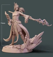 124 75mm 118 100mm resin model kits female witch figure sculpture unpainted no color rw 339