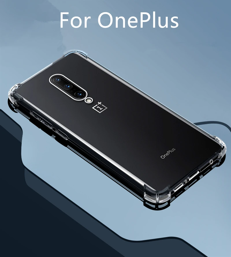 Для oneplus 7 pro чехол анти-осенний Мягкий ТПУ силиконовый чехол для oneplus 1,5 мм толстый прозрачный чехол для oneplus 7 pro