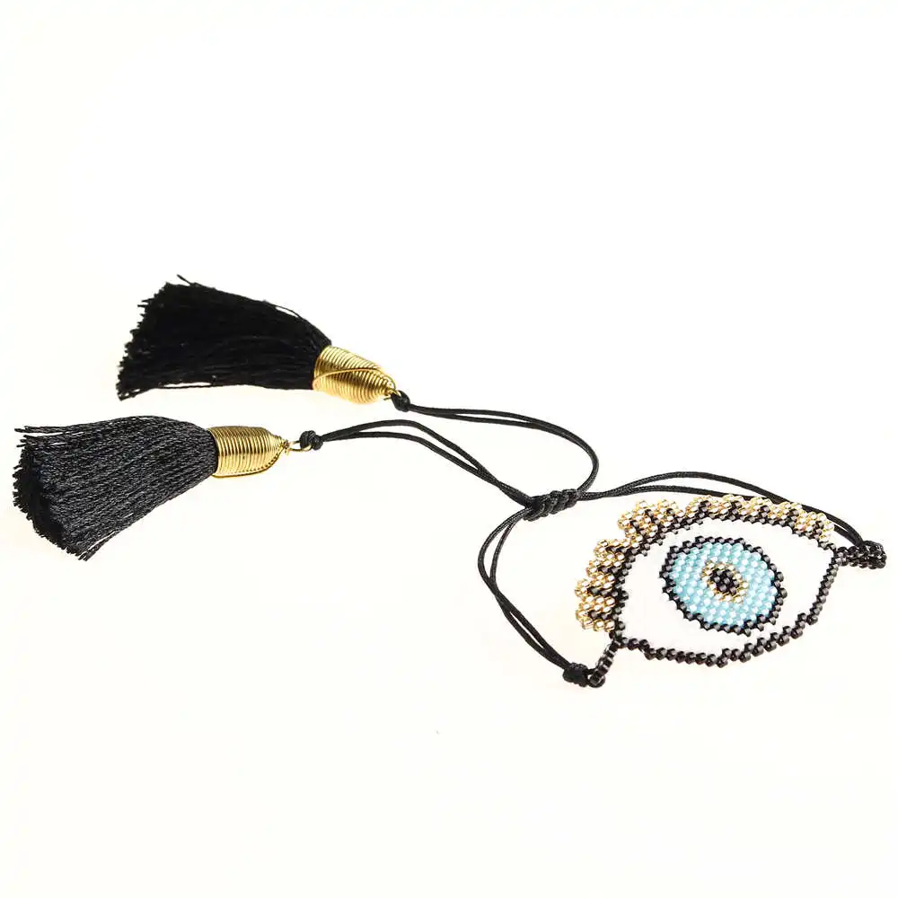 Go2boho Delica MIYUKI браслет Турецкий Дурной глаз браслеты женские кисточки для глаз Pulseras Mujer тканые летние пляжные украшения