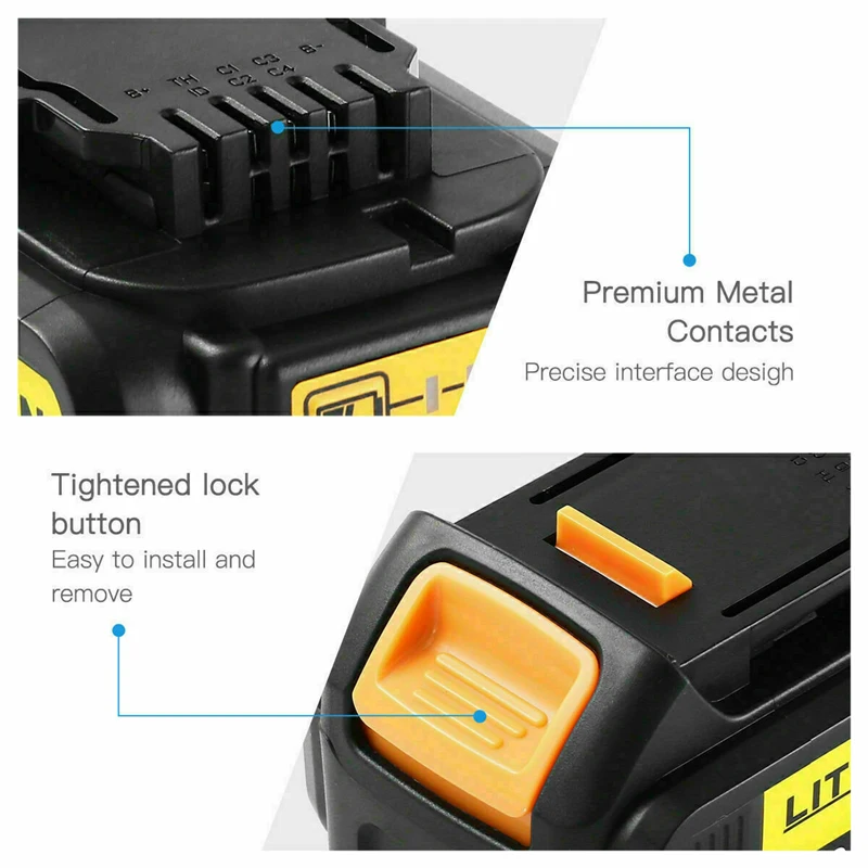 Сменный литий-ионный аккумулятор 18 в 9 0 Ач DCB200 для электроинструмента DeWalt В/20vmax XR