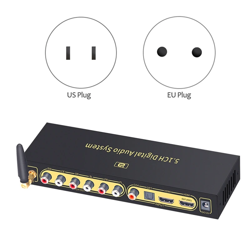 

DTS 5.1CH аудио декодер Bluethooth 5,0 DAC коаксиальный для RCA DTSHD AC3