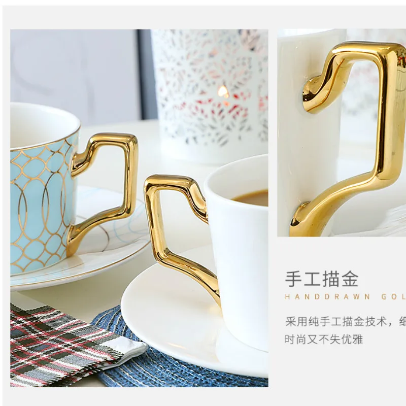 Персонализированные Роскошные Керамические чашки для кофе в скандинавском