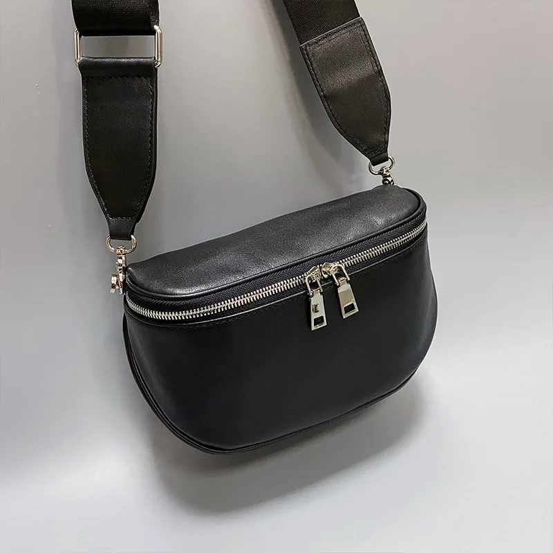 Новая женская сумка 2020 поясная на одно плечо диагональная полукруглая с широким