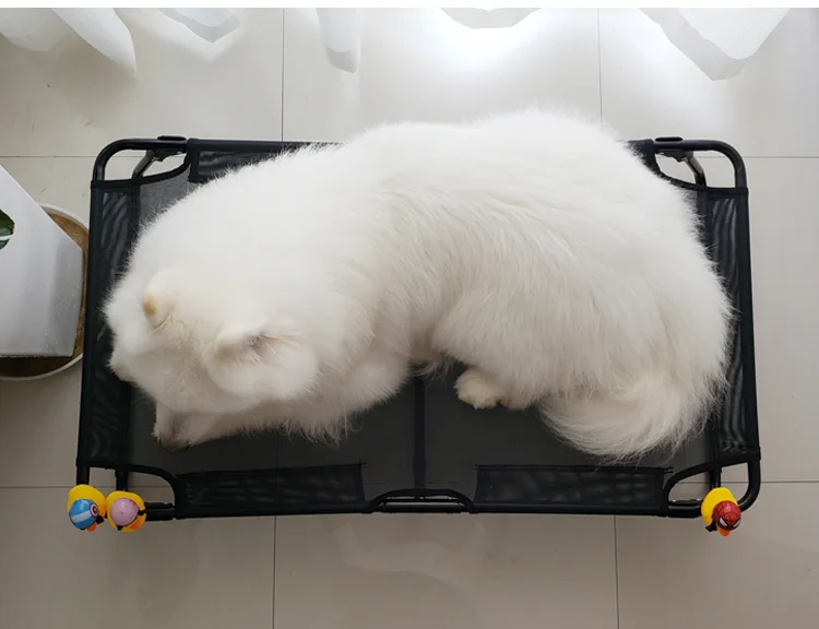 구매 슬립 애완 동물 캠프 침대 여름 시원한 둥지 바닥에서 개 접이식 무료 설치 습기 방지 통기성 황금 머리카락