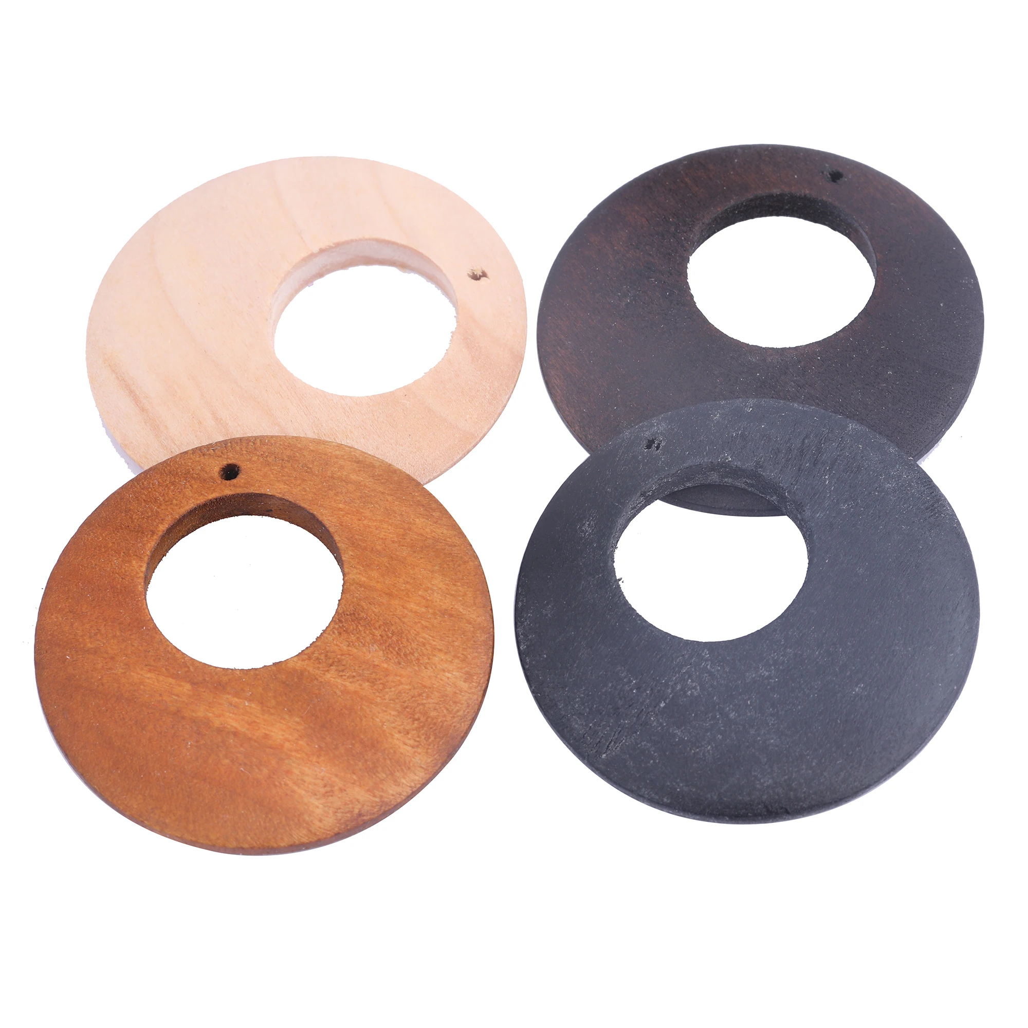

10pcs Wooden Earring Base Blanks 40mm Dia Wood Cabochon Charms For Jewelry Making Diy Crafts