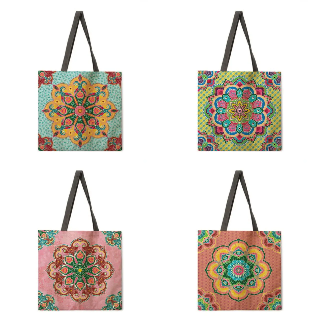 

Folding shopping bag ladies bohemian pattern shoulder bag female leisure handbag outdoor beach bag female tote bag