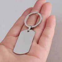 100 stainless steel dogtags keychain blank for engrave metal military plate charm key chain mirror polished wholesale 10pcs