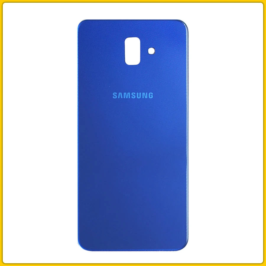 Blue Чехол J6 Plus для samsung Galaxy J6+ J6 Plus J610 J610F задняя крышка для батареи задняя крышка+ клей - Цвет: Blue