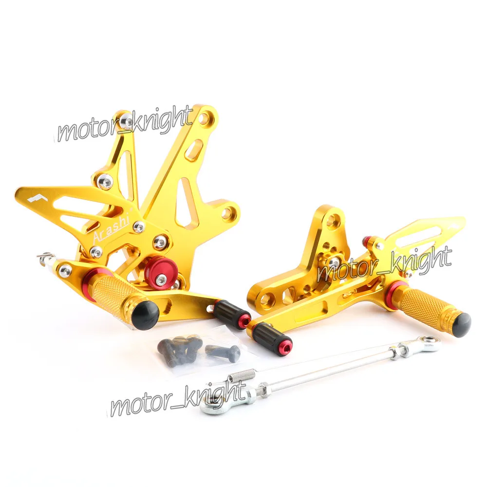 Arashi NINJA 300 2013- Rearset Регулируемая подставка для ног для KAWASAKI NINJA300 EX300A EX300B ABS 14 15 16 подножки задняя подставка - Цвет: Золотой