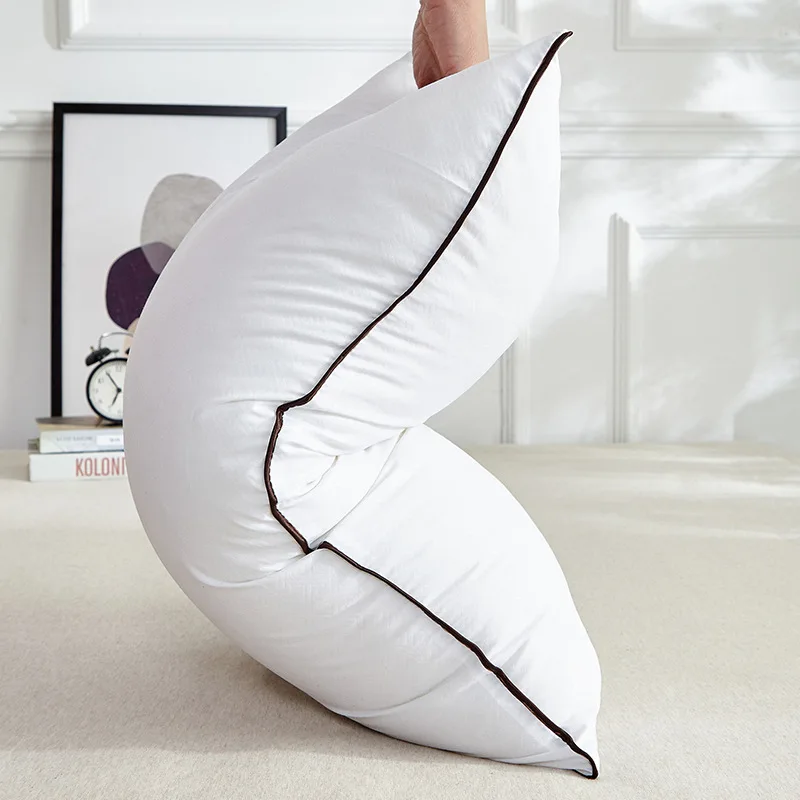 2 шт. Подушка отель один подушки двойной плетеный натуральный хлопок сатин