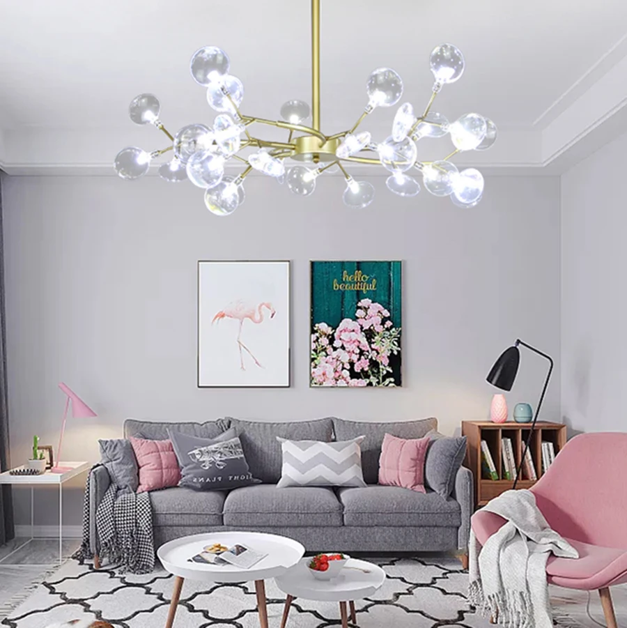 Скандинавская современная светодиодная люстра в стиле постмодерн лампа виде