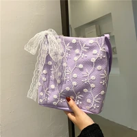 summer fairy bag 2021 new trend line korean version of lace shoulder bag handbag large capacity bucket student designer bags