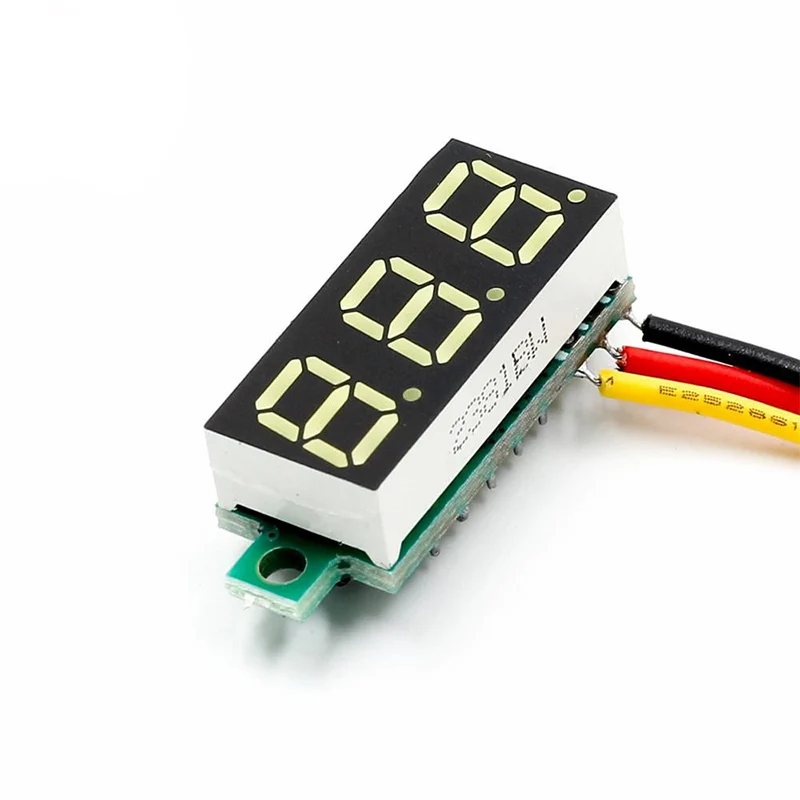 

new Mini 3 Wires Digital Voltmeter Gauge Tester LED Display Panel Mount Car Motorcycle Battery Monitor Voltmeter Gauge Detector