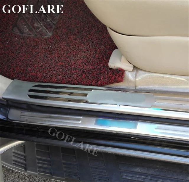 

door sill scuff plate protector covers for Toyota Land Cruiser Prado 120 FJ120 accessories 2003-2009 door sills guard thresholds