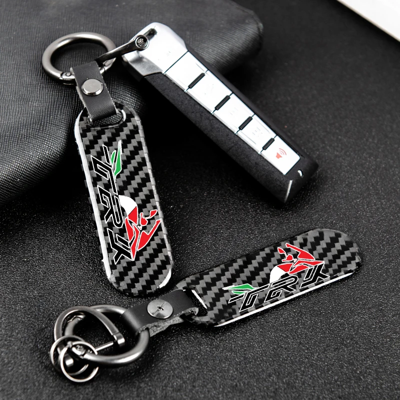 

Motorcycle accessories support customized carbon fiber metal premium keychain for Benelli TRK 502 502X 2017 2018 2019