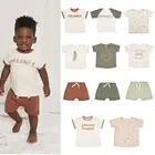 Детские футболки, Новинка лета 2021, брендовый дизайн, для мальчиков и девочек, милые, футболки с коротким рукавом, хлопковые топы для малышей, футболки, одежда