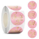 Этикетки из золотой фольги, розовые, для скрапбукинга, 500 шт.рулон