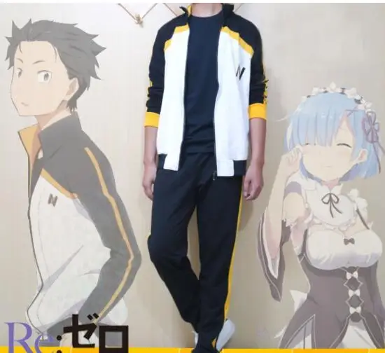Аниме Re: Zero Kara Hajimeru Isekai Seikatsu Субару Нацуки Косплэй костюм Для мужчин женщин