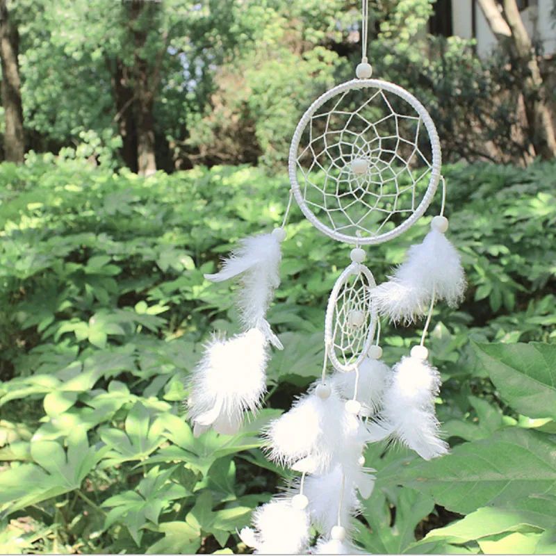 Ловец снов Декор для комнаты перьевое плетение Ловца колокольчики в индийском