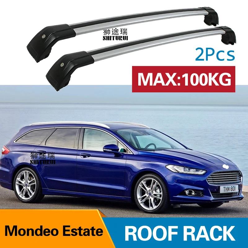 Кровельные рейки 2 шт для универсала FORD Mondeo (Mk. V) 2015 + 2019 2018 боковые из алюминиевого