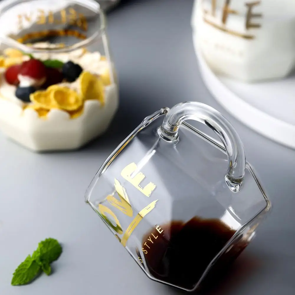 Толстые стеклянные молочные кружки кофейные для завтрака бытовые термостойкие