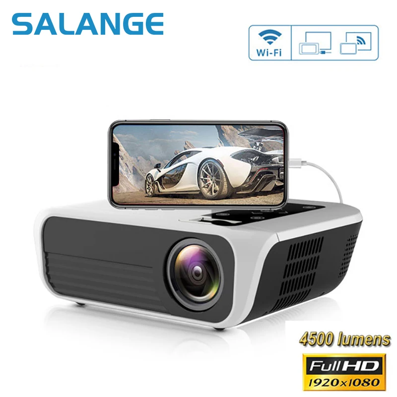 Salange T8 светодиодный проектор Full HD 1920x1080P Projetor для домашнего кинотеатра Proyector 4500