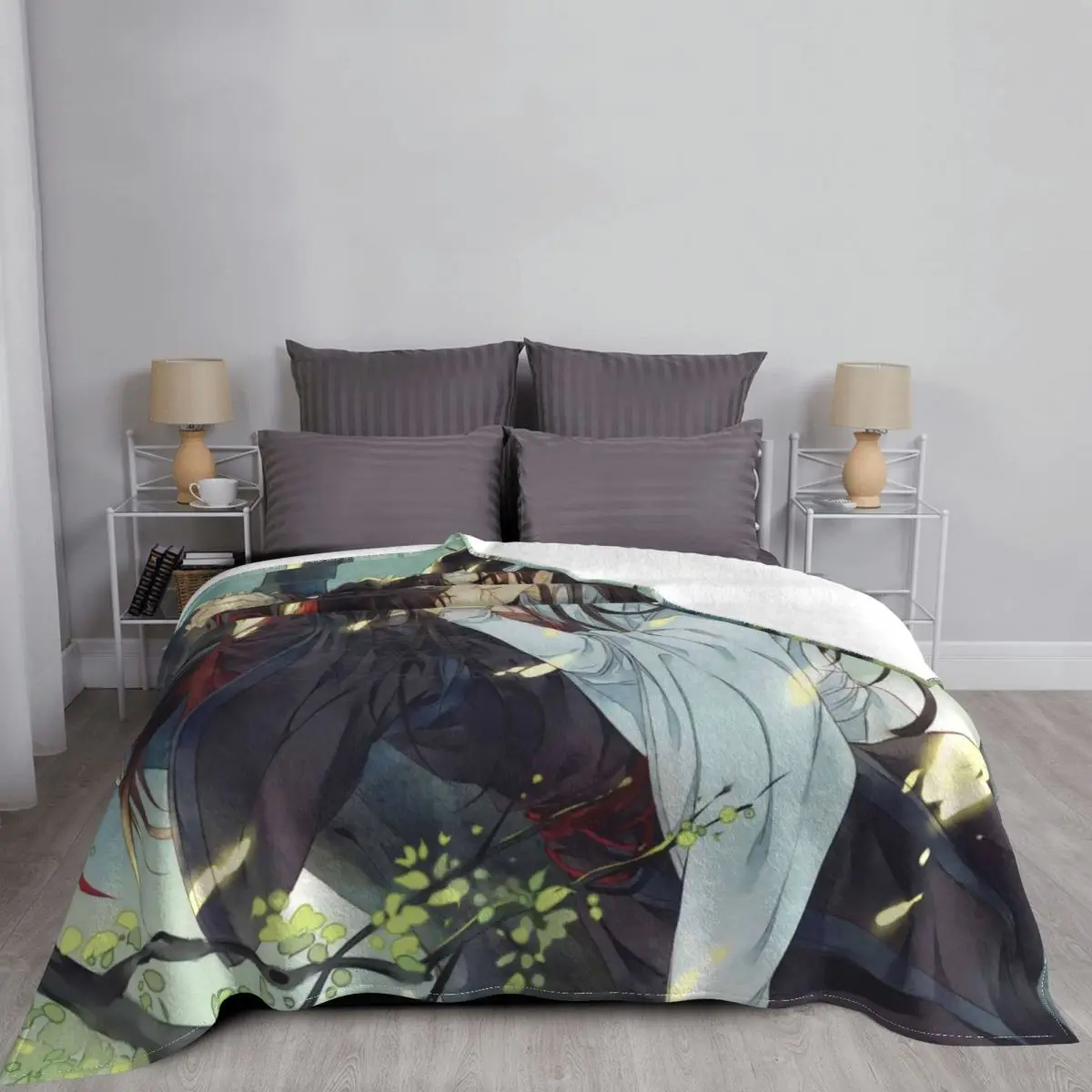 Mo Dao Zu Shi Blanket Anime Modern Stitch Super Warm Breathable Flannel Throw Blankets For Bed Bedspread | Дом и сад