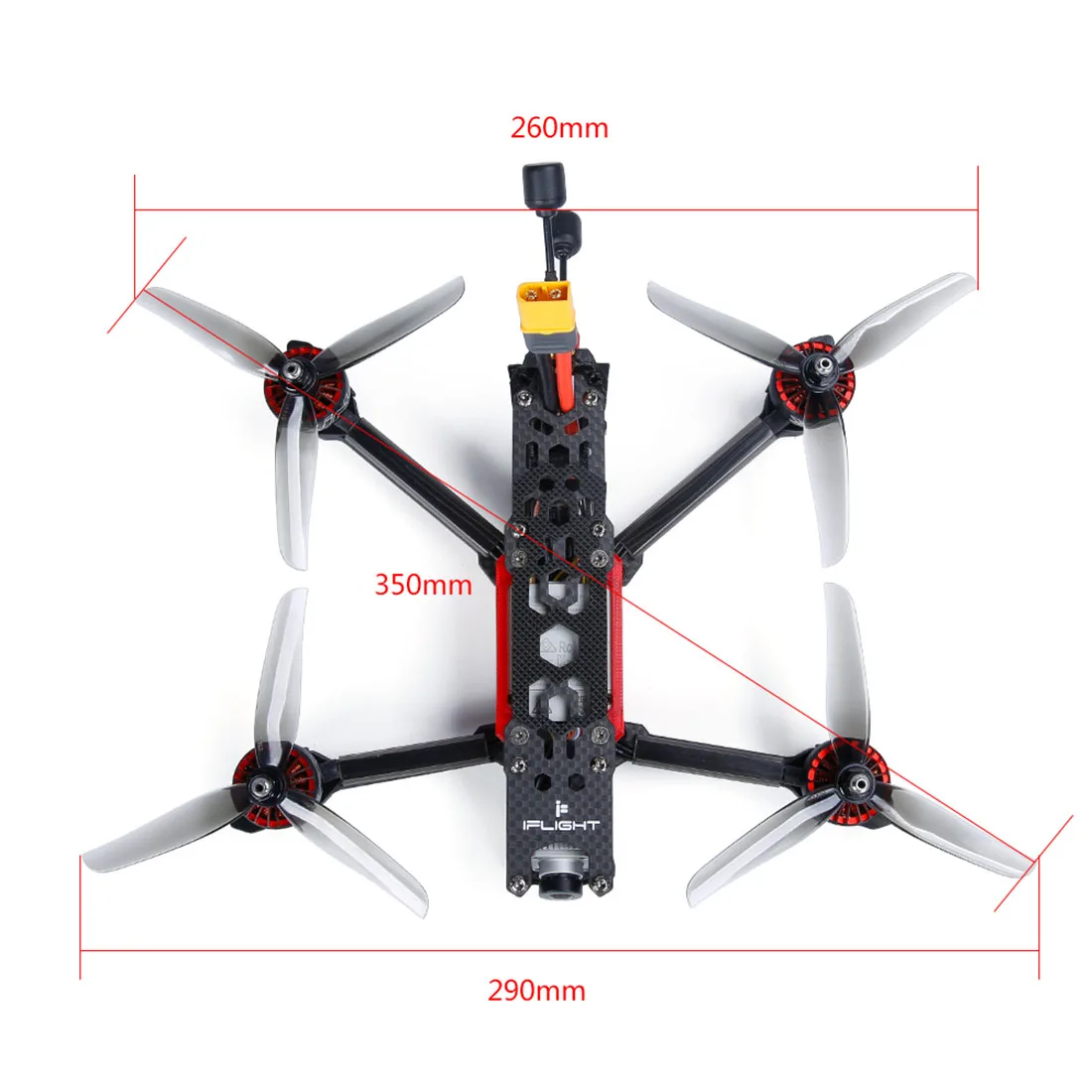 IFlight TITAN DC5 5 дюймовый 222 мм 4s/6s HD FPV Racer Drone BNF с SucceX D F7 50A Stack/XING E 2207 2450/1800KV Motor