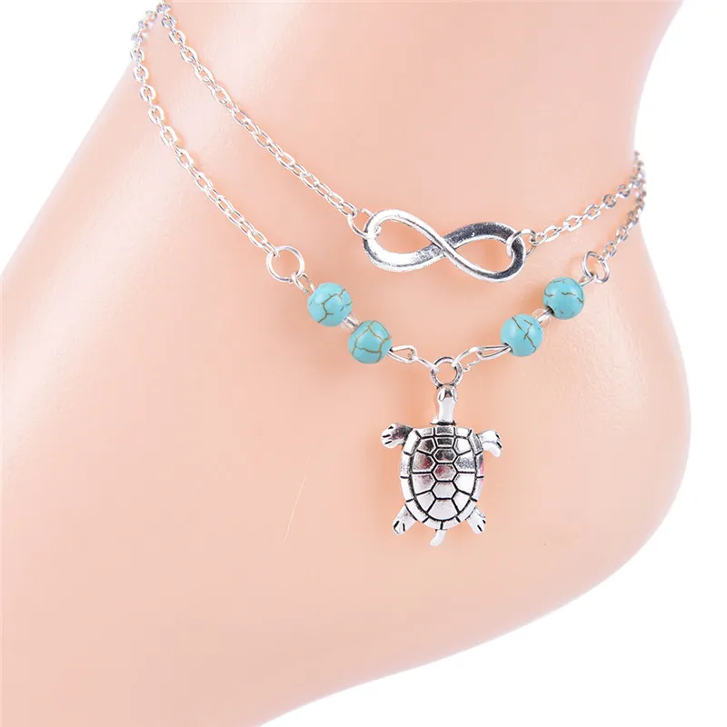 Хит милый стиль бохо винтажный античный серебряный морской животный черепаха