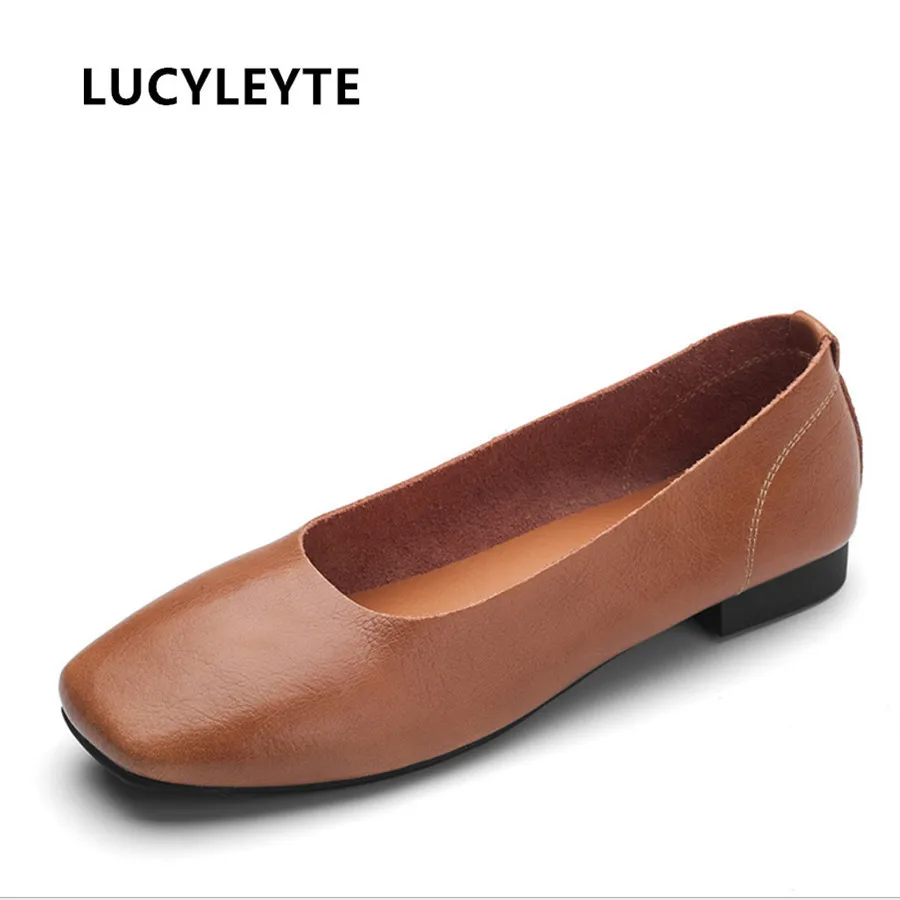 2018 новая стильная кожаная обувь с мягкой подошвой китайская для мам