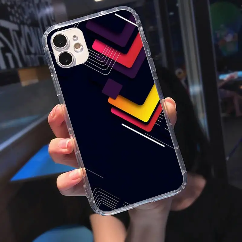 

Abstract Art Painting Phone Case Transparent Case For Iphone 6 6s 7 8 Plus XR X XS 11 12 Pro Max