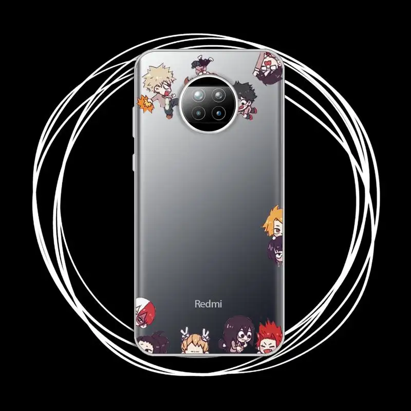 

Anime My Hero Academia Phone Case Transparent for Xiaomi mi Redmi note 10 t 8 9 pro lite 11 Samsung S 8 9 10 20 plus ultra