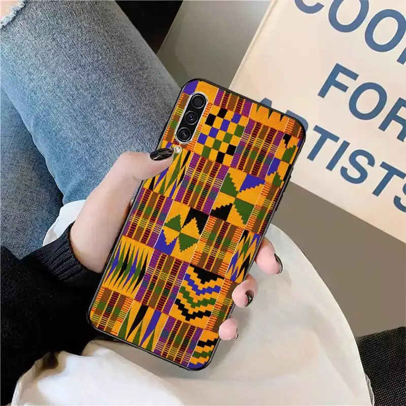 

African fabric Pattern art painting Phone Case For Samsung galaxy S 9 10 20 A 10 21 30 31 40 50 51 71 s note 20 j 4 2018 plus