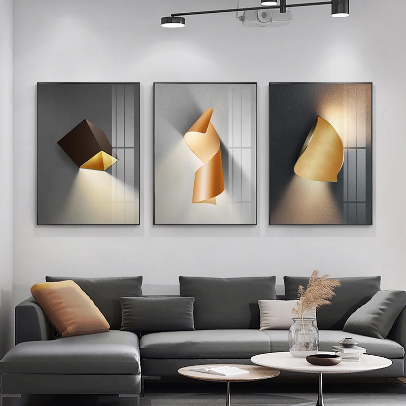 Современная творчества светильник дизайн Холст Картина геометрический Wall Art