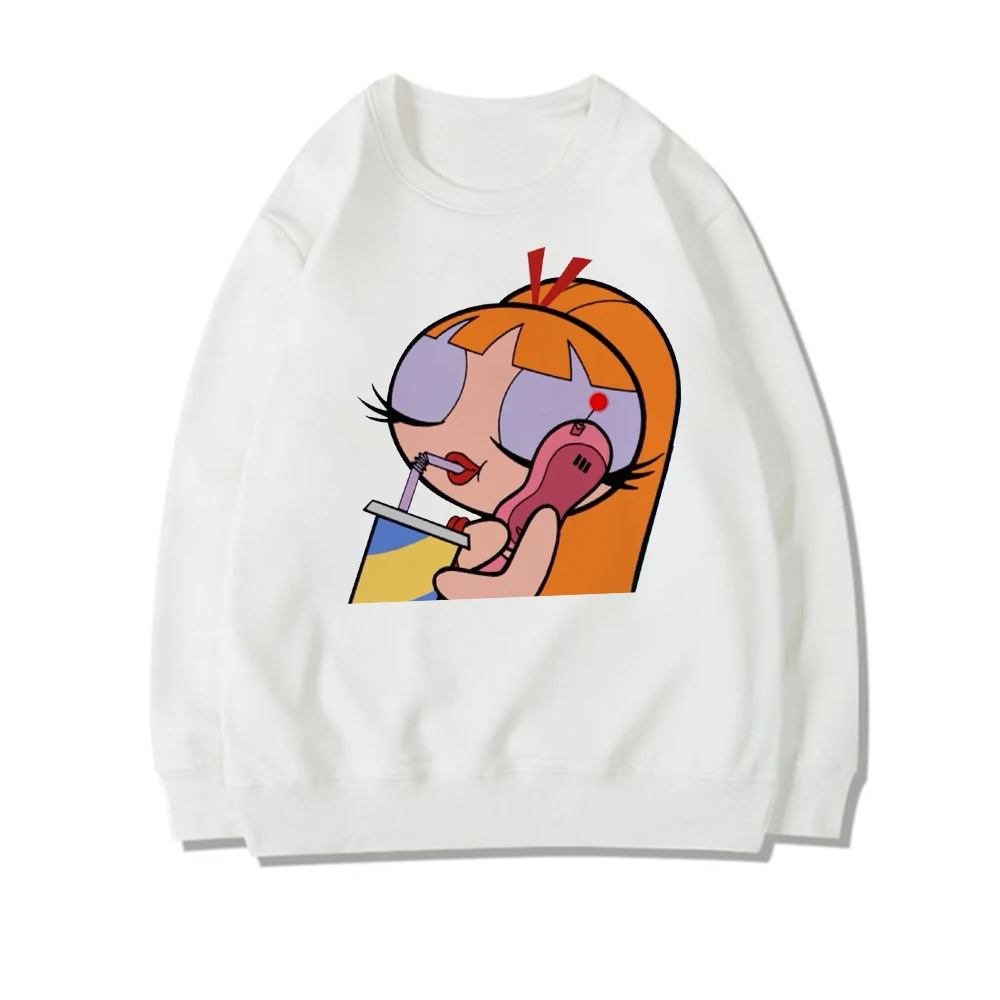 

2021 Animation Creative Hoodies Women Bubbles Ate something Graphic Sweatshirts Aesthetic Harajuku Printed Top Female