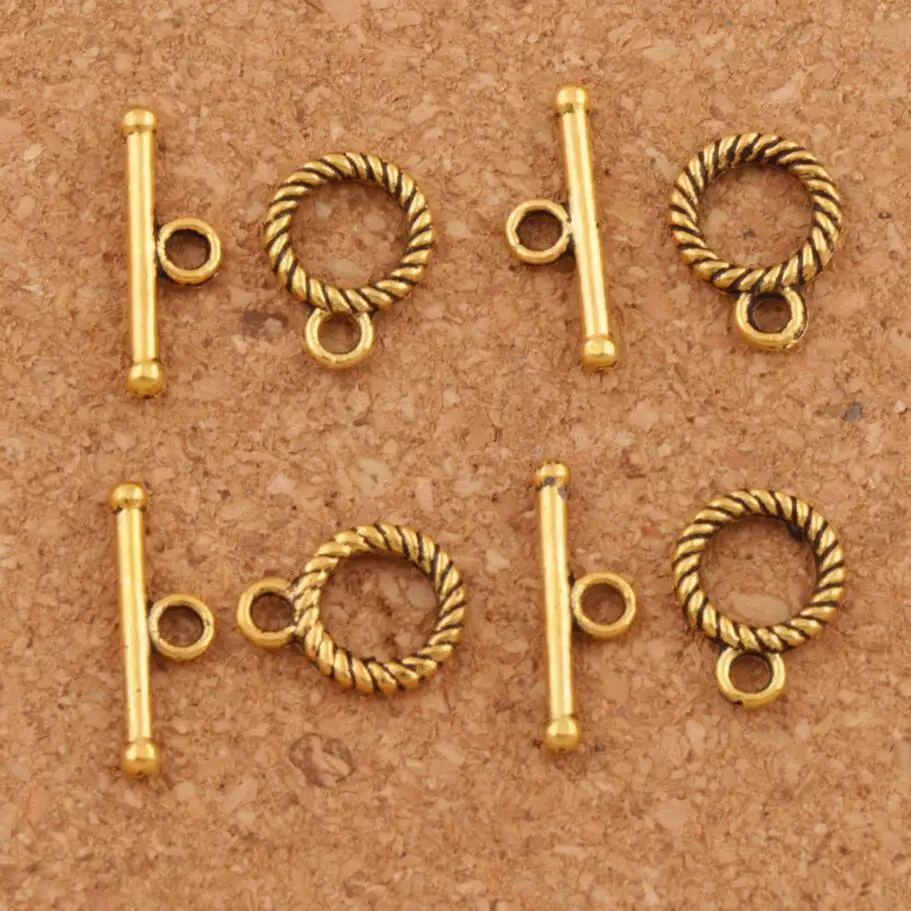 

Twist Ring Alloy Toggle Clasp Jewelry Findings Fit Bracelets L829 40sets 10x12.8mm Clasps & Hooks Zinc Alloy Metal Flower
