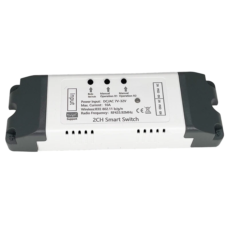 Tuya Smart Life RF 2-канальный переключатель Wi-Fi 5/32 В Inching Interlock Самоблокирующийся модуль