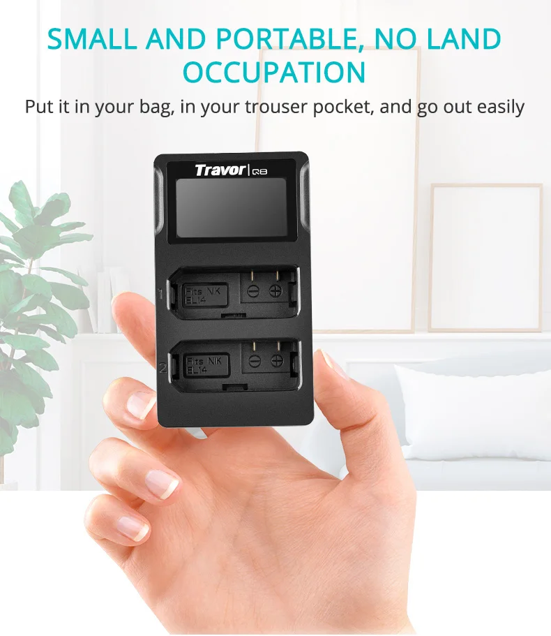 Зарядное устройство Travor lithium battrey Smart LP-E14 Двухканальное зарядное устройство для цифровой камеры светодиодный дисплей для Nikon D3100 D3200 D3300
