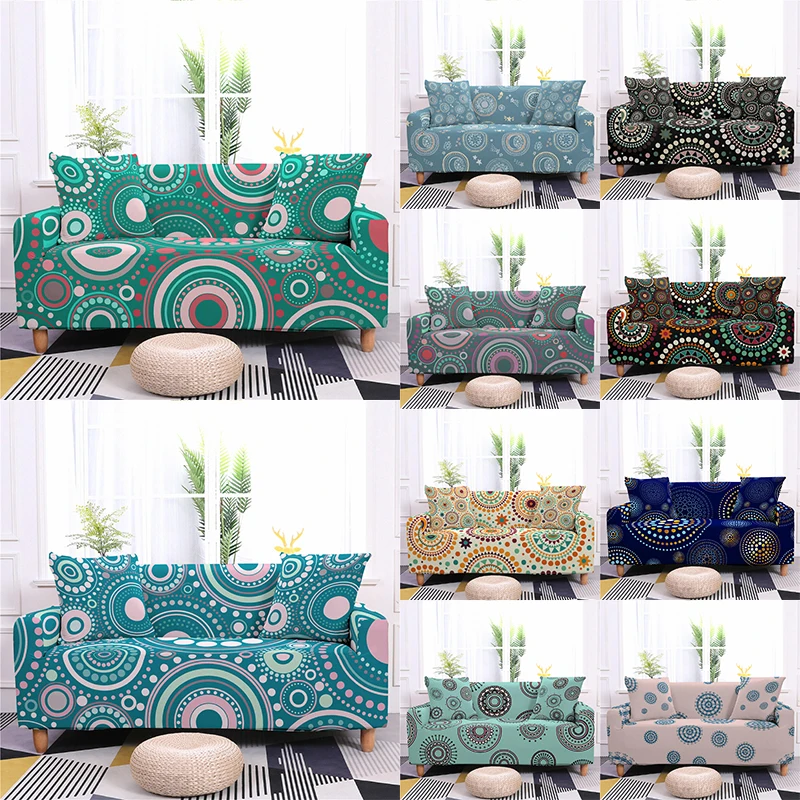 Чехол для дивана с мандалой этнический цветочный чехол защитой от грязи