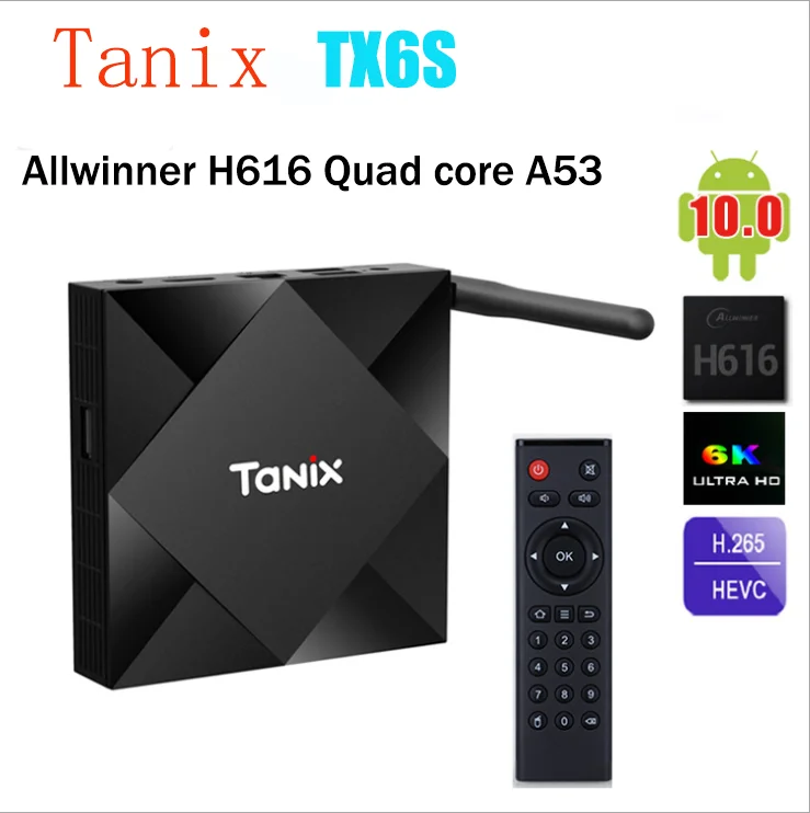 ТВ приставка Tanix TX6S Android 10 2 + 4 Гб 32/64 ГБ Allwinner H616 ядра 6K|ТВ-приставки и медиаплееры| |