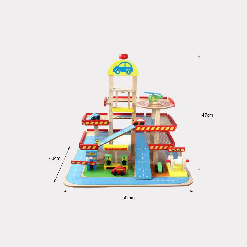 Деревянный парковки игрушки Железная дорога железнодорожные пути набор