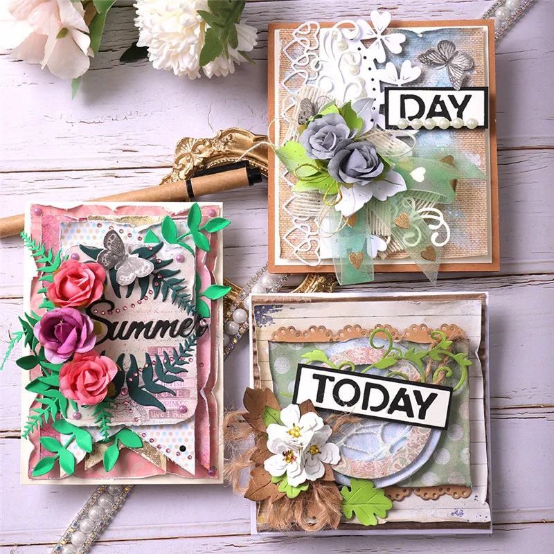 Eastshape сегодня/завтра надпись штампы слово металлические режущие Скрапбукинг