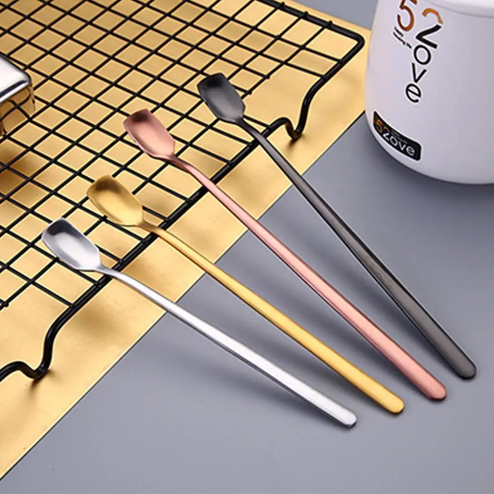 Кофейные ложки из нержавеющей стали ложка с длинной ручкой чайная десертная для