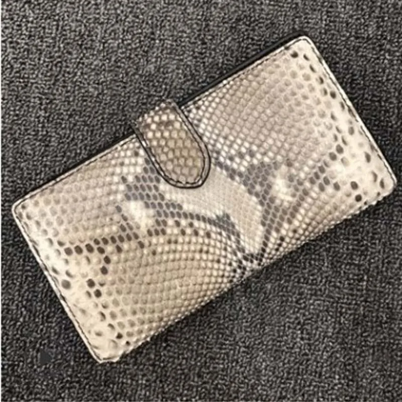 

Кошелек XHPJ из кожи питона мисс кошелек Длинная модная сумка из натуральной кожи для отдыха женская сумка-клатч