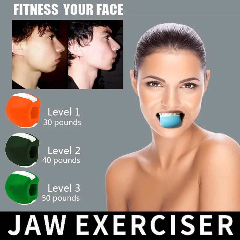 Уход за кожей лица жевательной мужчины поп n go рот подбородка челюсти мышц