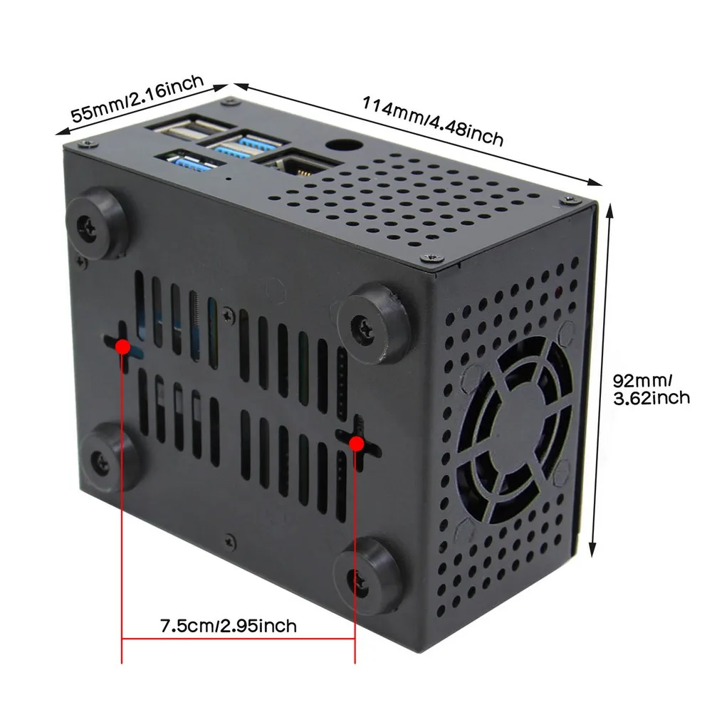 Корпус для Raspberry Pi X857-C3 металлический корпус 4B & X857 V2.0/ X862 V2.0 и X735 | Компьютеры офис